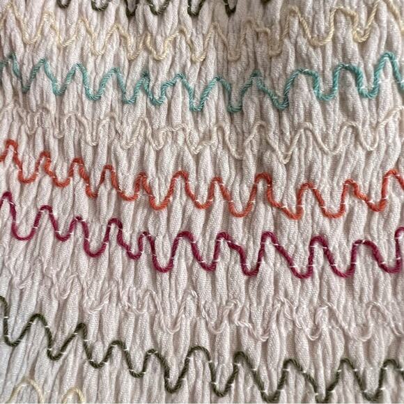 Umgee Boho Festival Lined Ivory Mini Dress- Size S - Picture 4 of 8